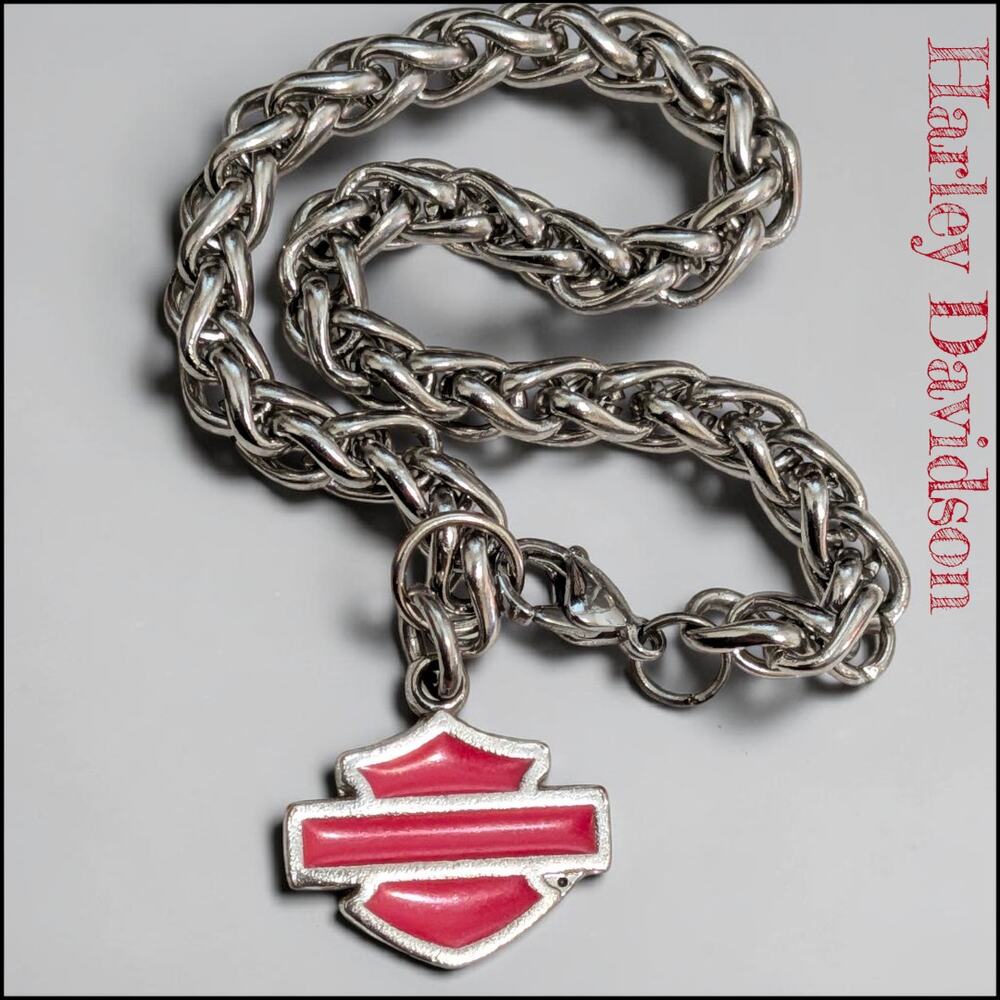 New HARLEY DAVIDSON 3 Chain Barbed Wire & Willie G Skull Wallet Pocket Chain